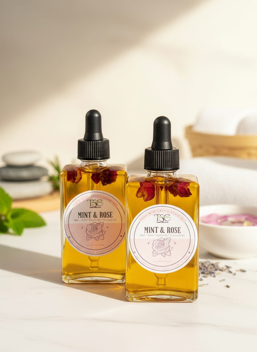 Mint Rose Scalp Treatment with Background